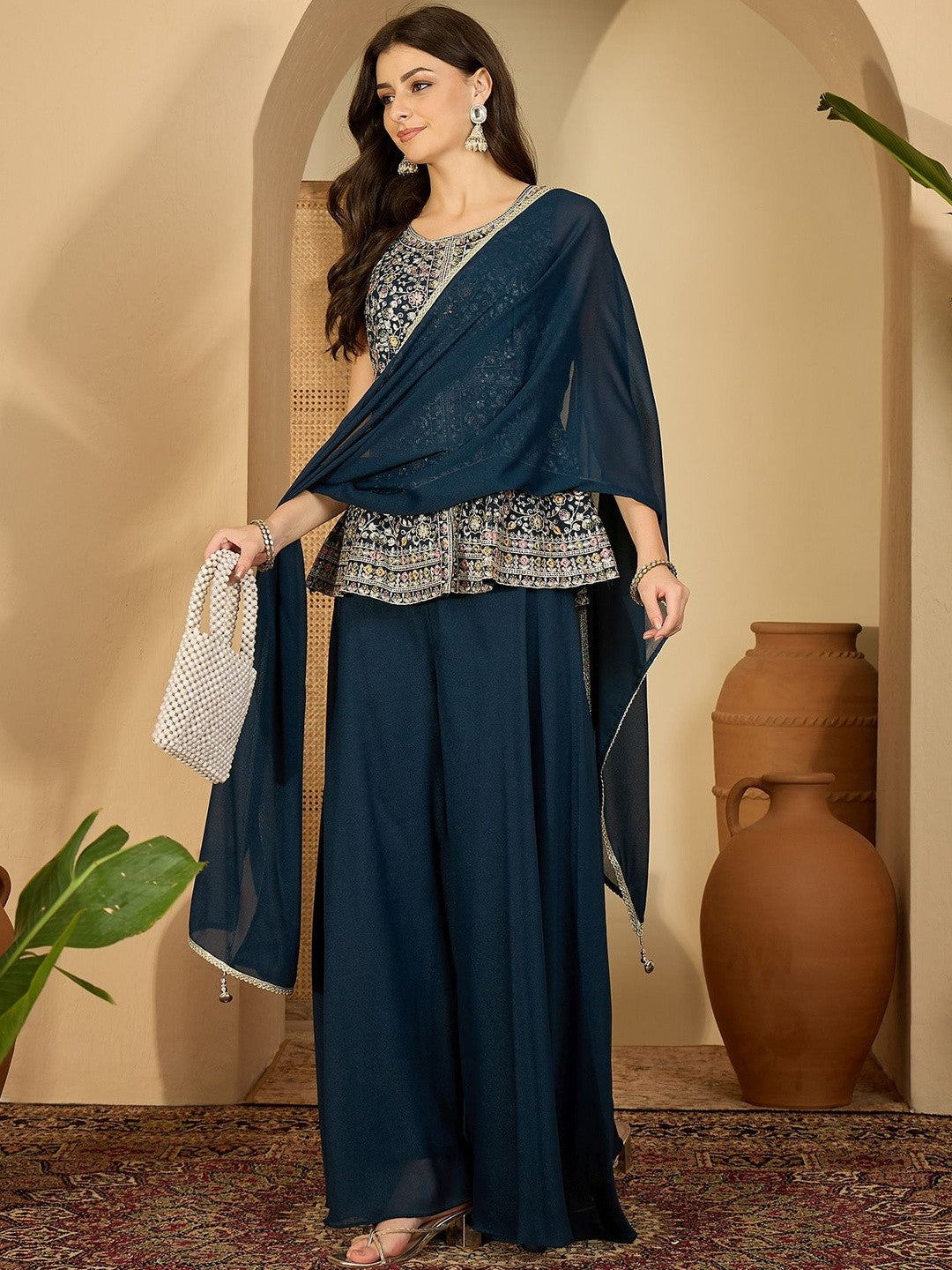 Women Teal Kurta Sets