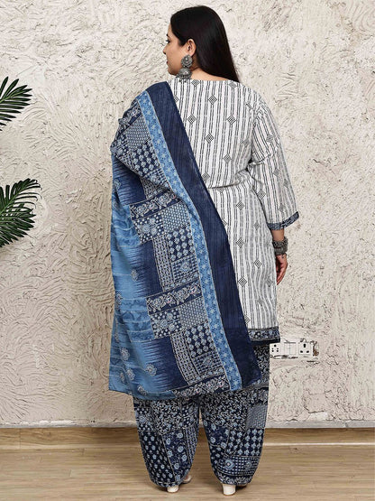 Dhiyona KL Women Ethnic Motifs Printed Kurta with Salwar & Dupatta