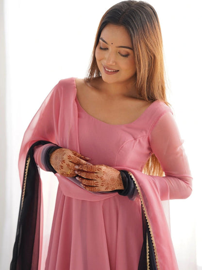 Women Ombre Dyed Regular Kurta with Trousers & With Dupatta