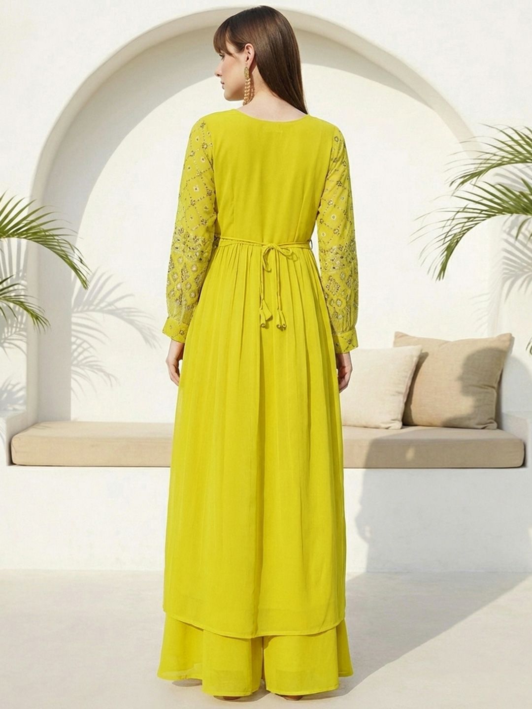 Dhiyona CH Women Printed Regular Kurta with Palazzos