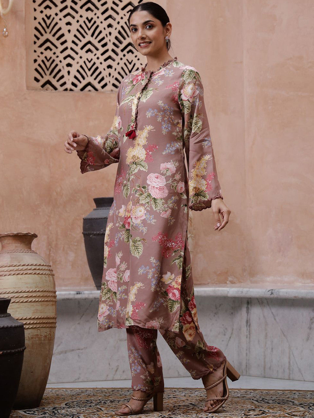Floral Printed Kurta with Trouser