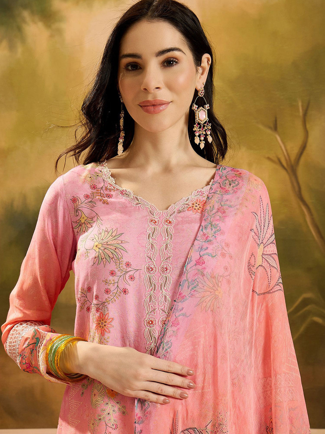 Women Embroidered Kurta Set