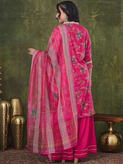 Printed Round Neck Kurta Sets