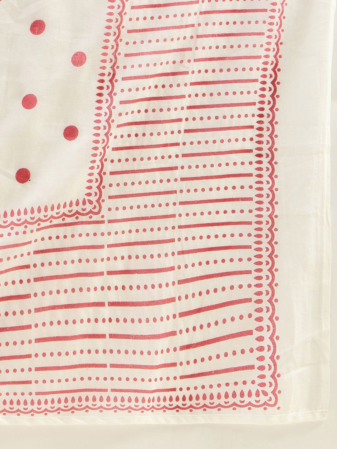 Dhiyona IE Geometric Printed Pure Cotton A-Line Kurta With Trousers & Dupatta
