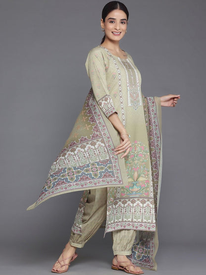 Women Ethnic Motifs Printed Regular Kurta with Pyjamas & With Dupatta