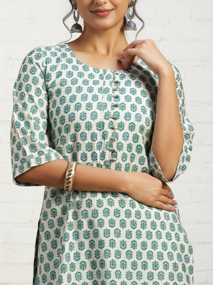 Women Ethnic Motifs Printed Regular Kurta with Trousers & With Dupatta