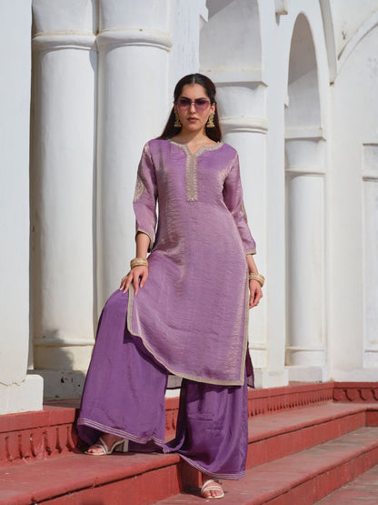 Dhiyona HOP Fendi Kurta with Sharara Pants & Organza Dupatta