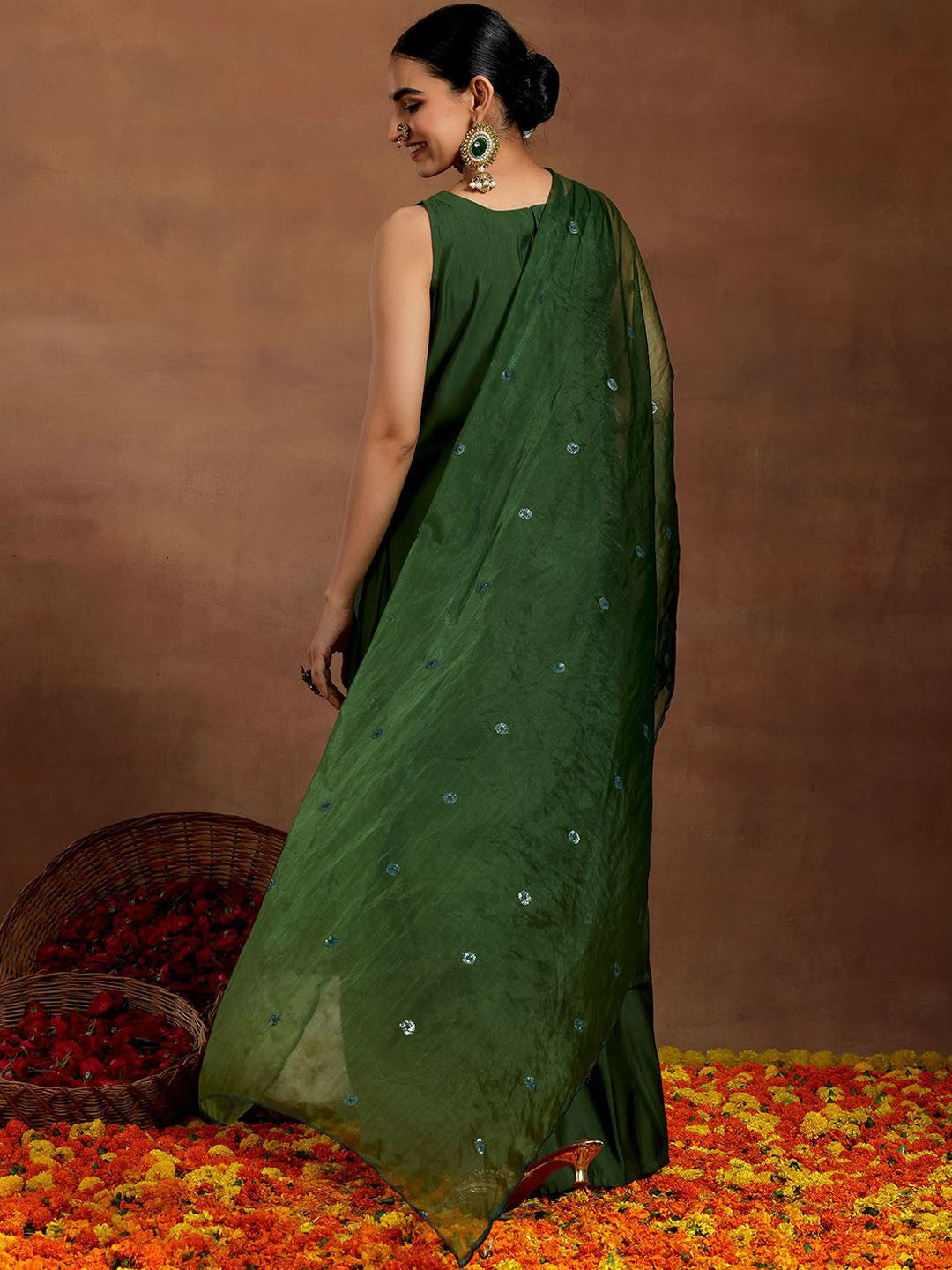 Straight Kurta With Palazzos & Dupatta