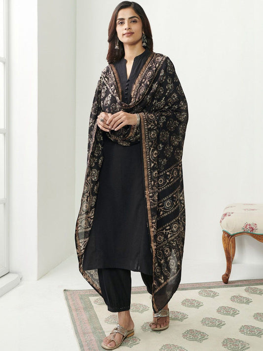 Dhiyona KL Women Ethnic Motifs Regular Kurta with Patiala & With Dupatta