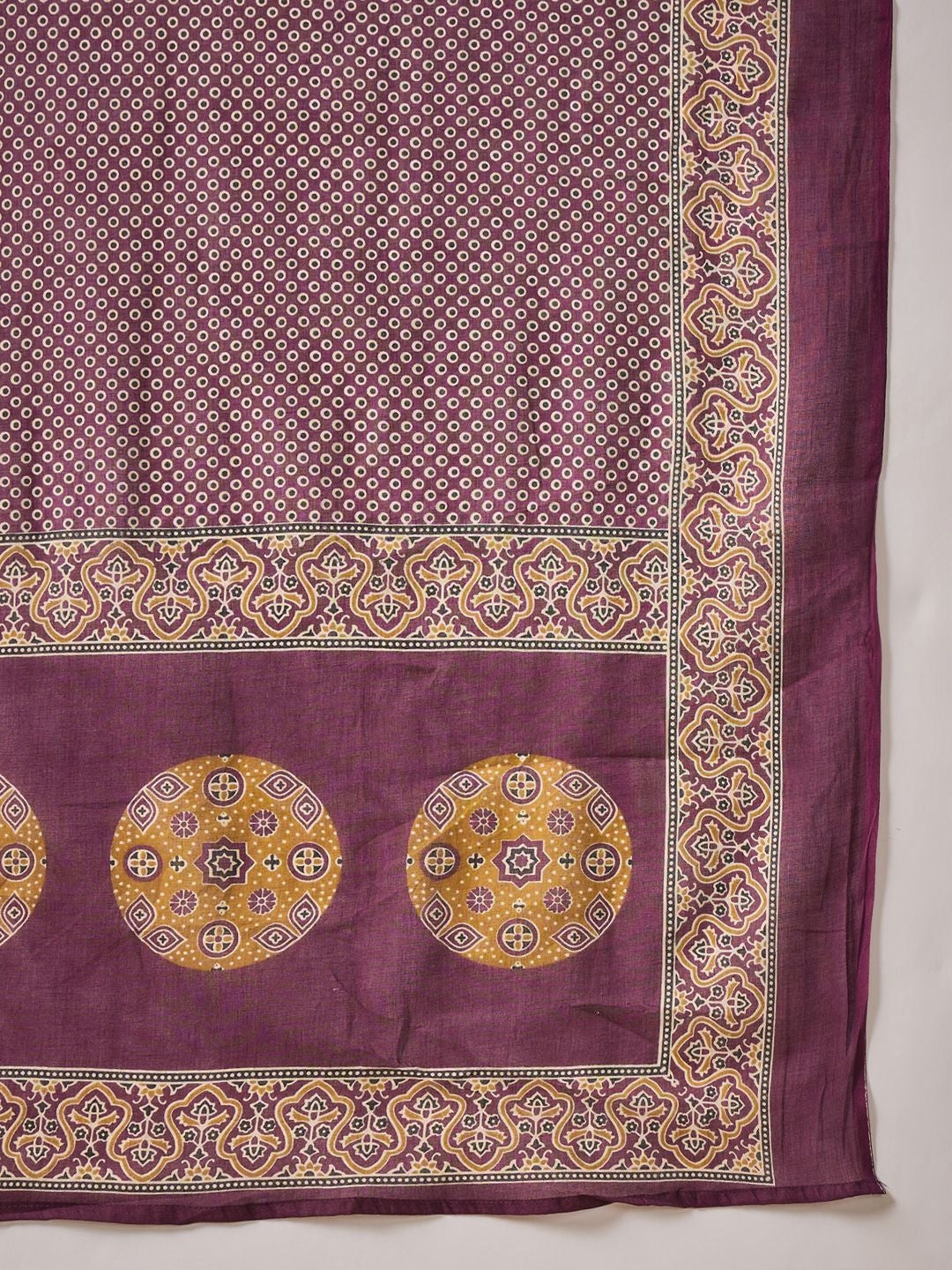 Women Ethnic Motifs Printed Regular Pure Cotton Kurta with Trousers & With Dupatta
