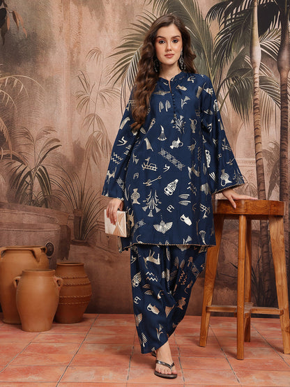 Tribal Printed Regular Kurta with Dhoti Pants