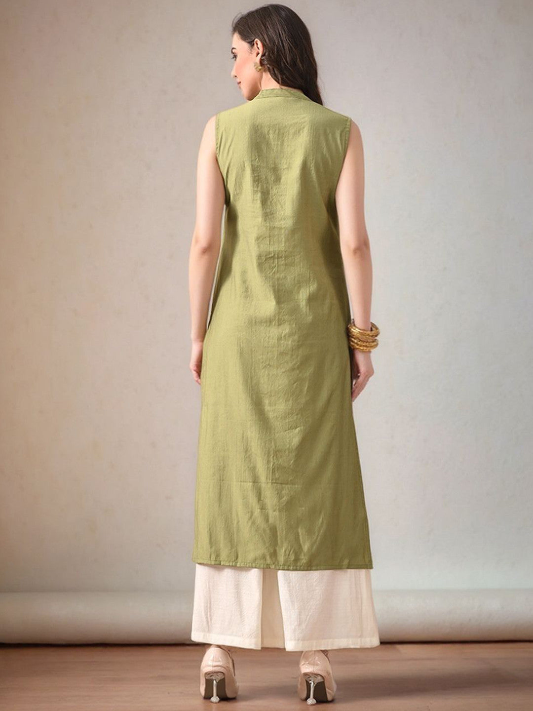 Women Solid Kurta with Palazzos