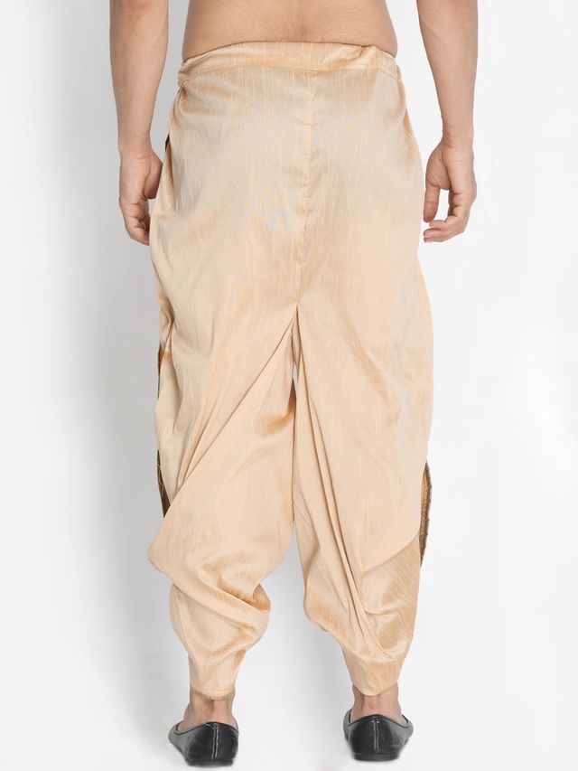 Men's Rose Gold Silk Blend  Dhoti