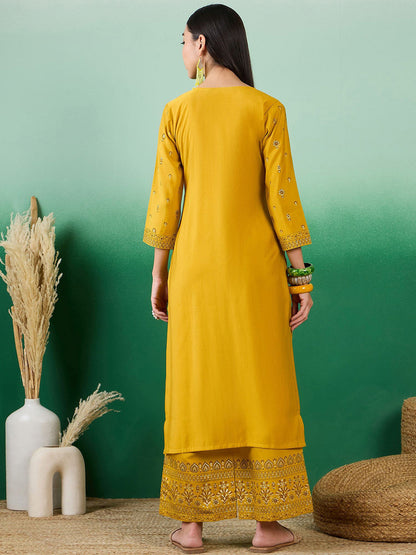 Women Floral Printed Kurta with Palazzos