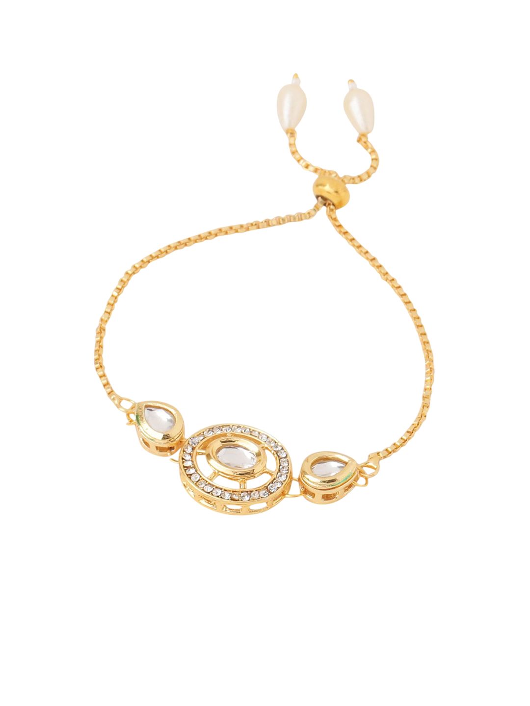 Dhiyona Kundan Studded & Beaded Bhaiya Bhabhi Rakhis With Roli Chawal