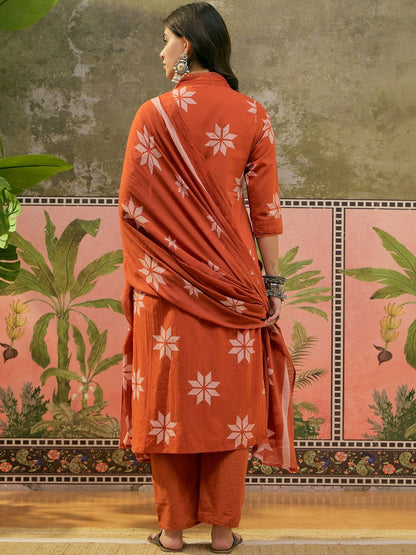 Printed Kurta & Trouser With Dupatta