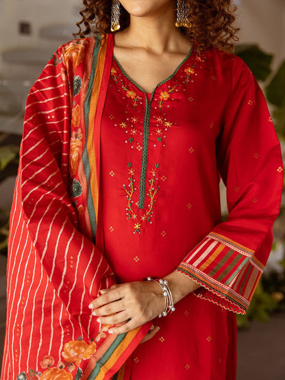 Dhiyona KL Women Floral Printed Kurta with Palazzo & Dupatta