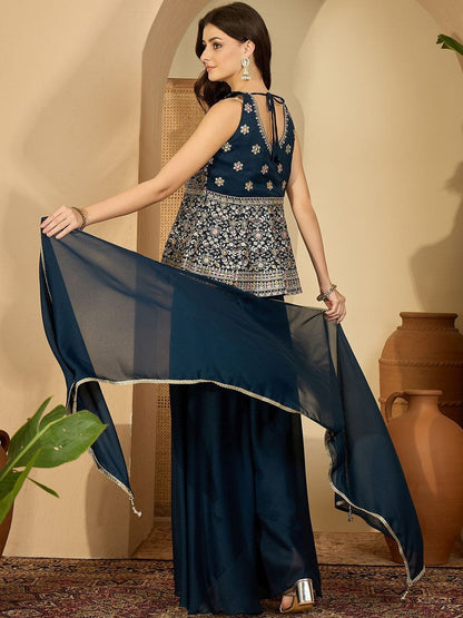 Women Teal Kurta Sets