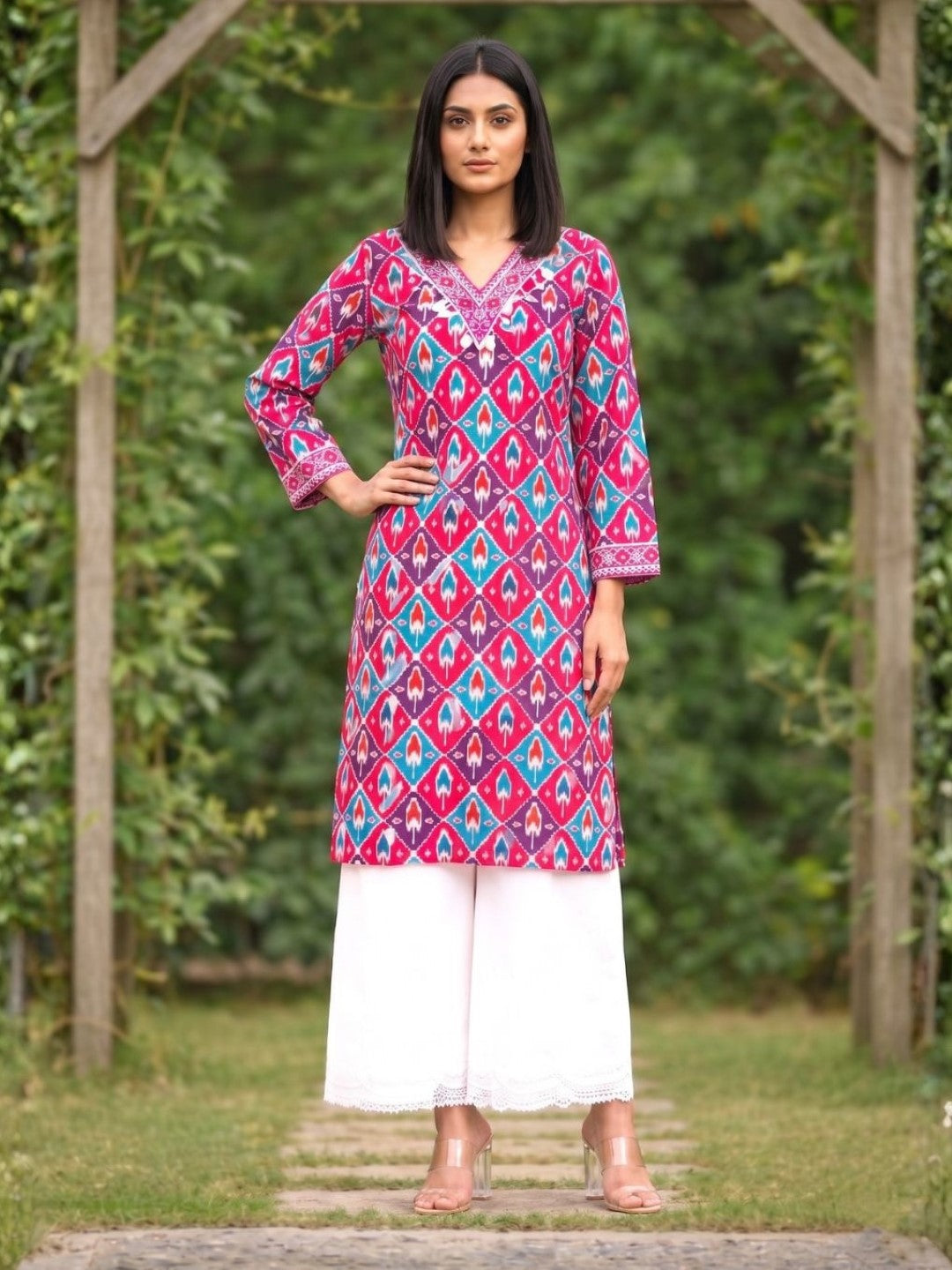Aranya Ikat Print Premium Pure Cotton Suit Set