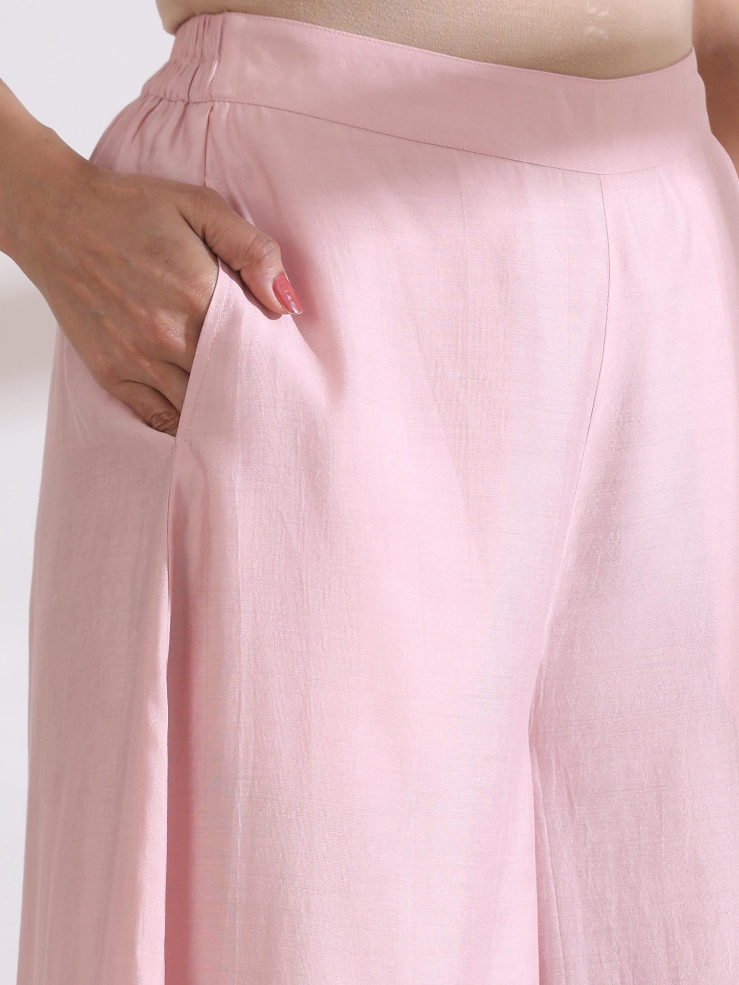 Dhiyona ST 1 Pc Airskin Light Pink Palazzo Pant