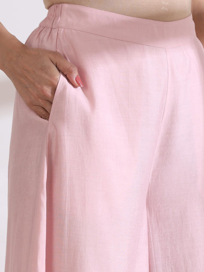 Dhiyona ST 1 Pc Airskin Light Pink Palazzo Pant