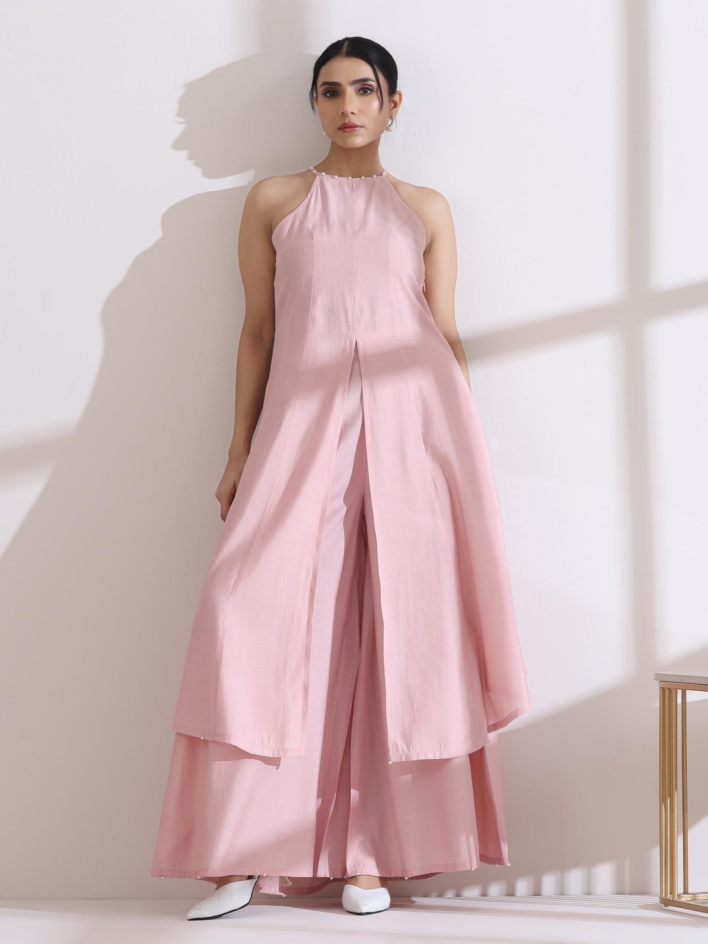 Dhiyona ST 1 Pc Airskin Light Pink Palazzo Pant