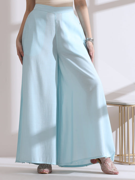 Dhiyona ST 1 Pc Airskin Light Blue Palazzo Pant