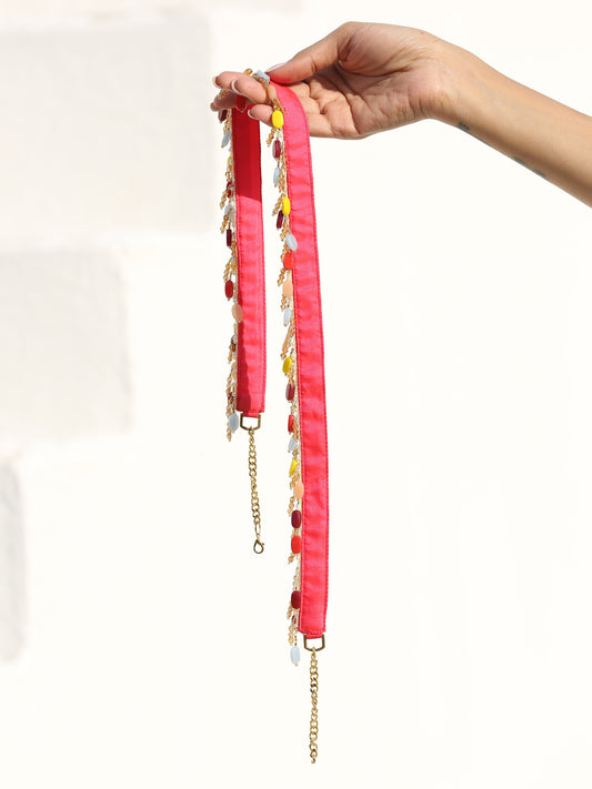 Dhiyona ST Belt - Neon Multicolour Beaded