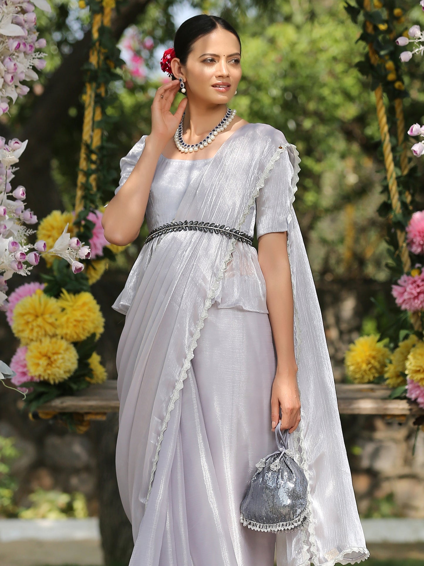 Dhiyona ST Belt - Glass Silver