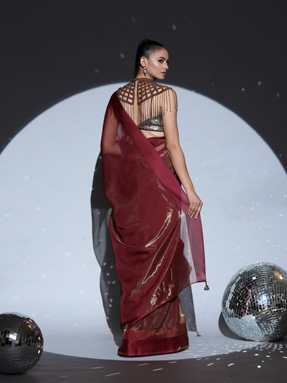 Dhiyona ST Cape - Jewelled Bronze Mesh
