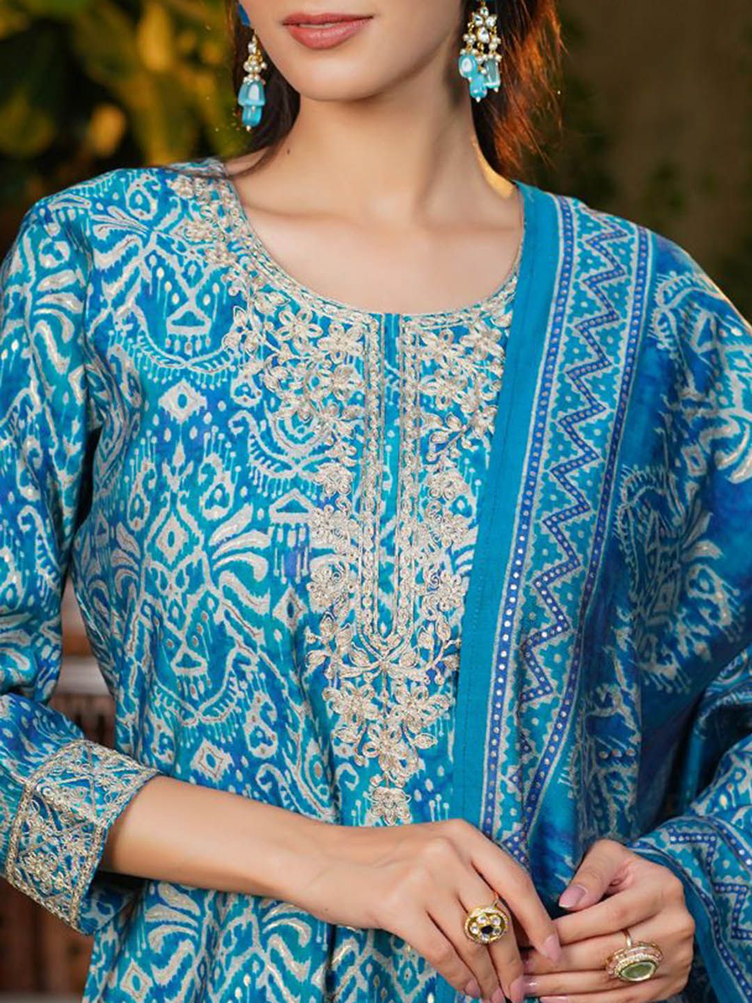 Dhiyona KL Women Ethnic Motifs Printed Kurta with Trousers & Dupatta