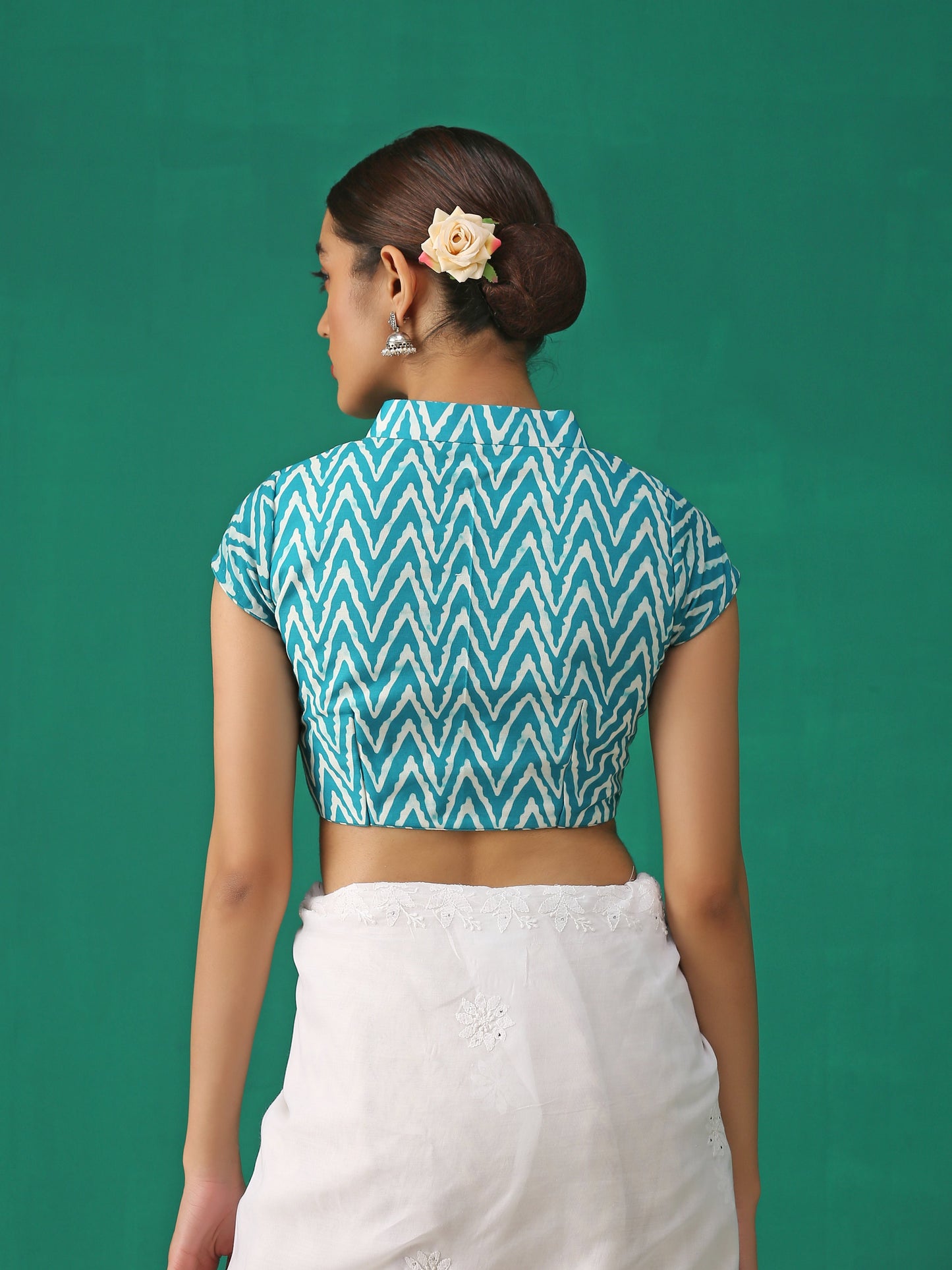 Dhiyona ST Jade Print Cap Sleeve Blouse