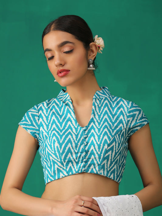 Dhiyona ST Jade Print Cap Sleeve Blouse