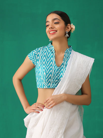 Dhiyona ST Jade Print Cap Sleeve Blouse