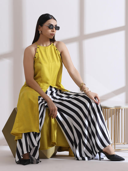 Dhiyona ST 1 Pc Satin Zebra Stripe Palazzo Pant