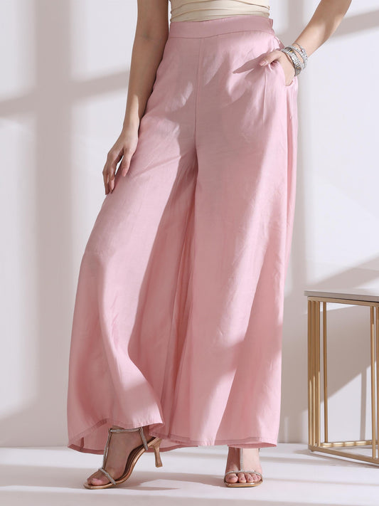 Dhiyona ST 1 Pc Airskin Light Pink Palazzo Pant