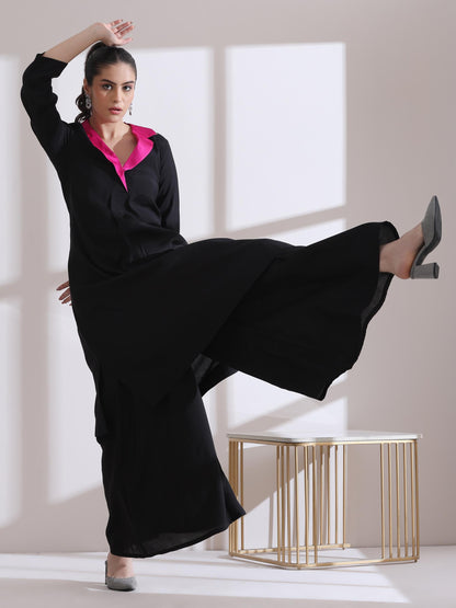 Dhiyona ST 1 Pc Airskin Black Palazzo Pant