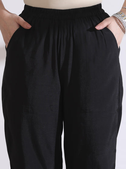 Dhiyona ST 1 Pc Airskin Black Pants