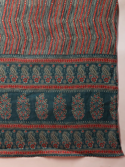 Dhiyona KL Ethnic Motifs Printed Mandarin Collar Kurta With Trousers & Dupatta