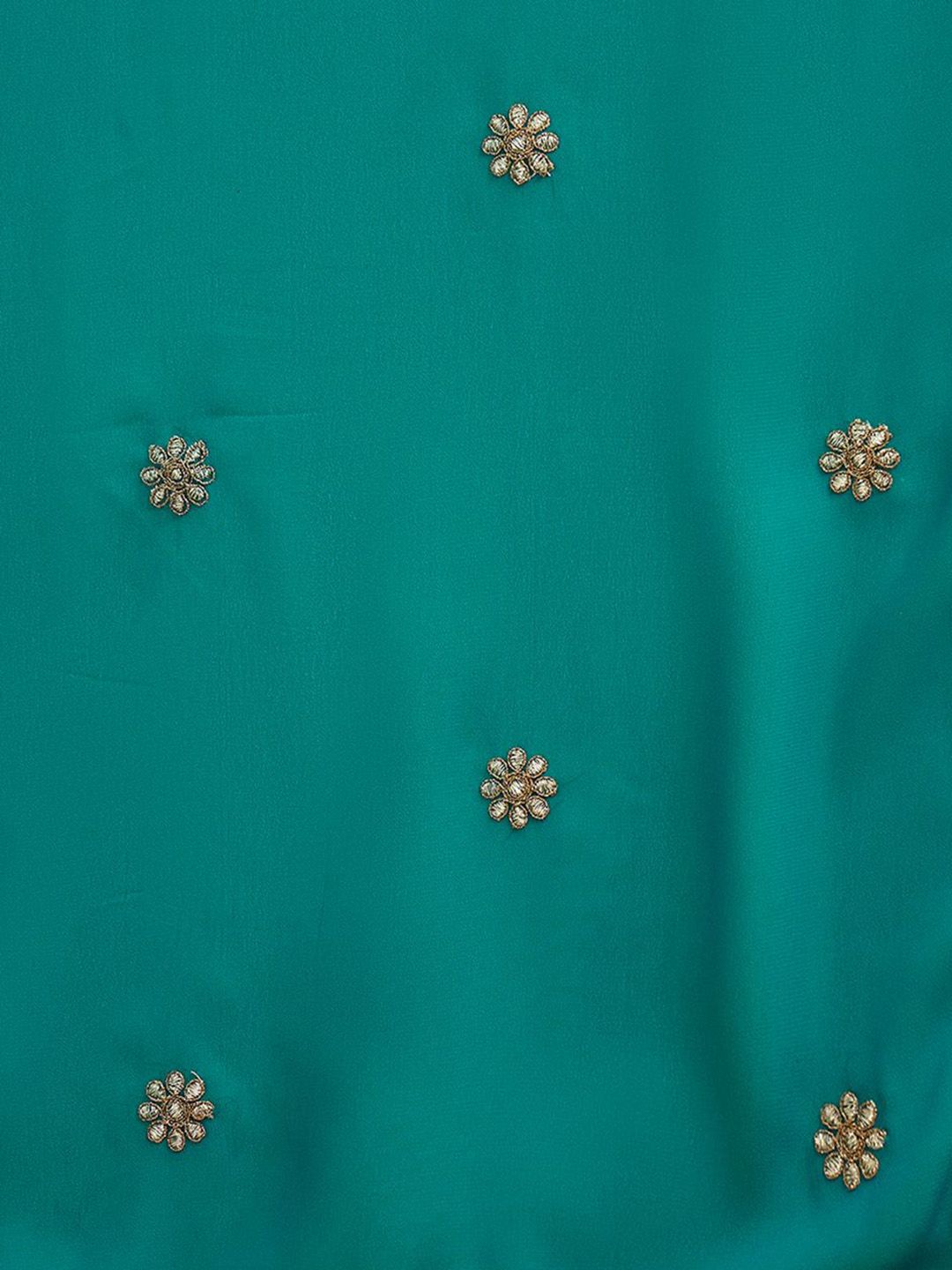 Dhiyona SN Zari Sequence Thread Embroidered Straight Kurta With Palazzos & Dupatta