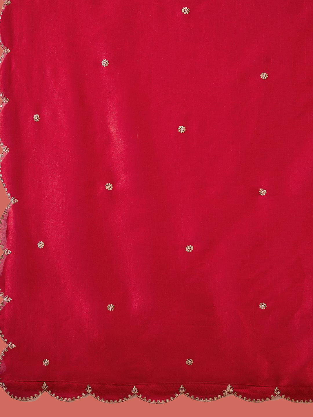 Zari Sequence Cut Work Emboridered Kurta Set With Dupatta