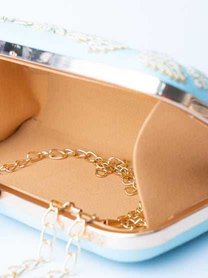 Dhiyona NR Floral Embroidered Box Clutch