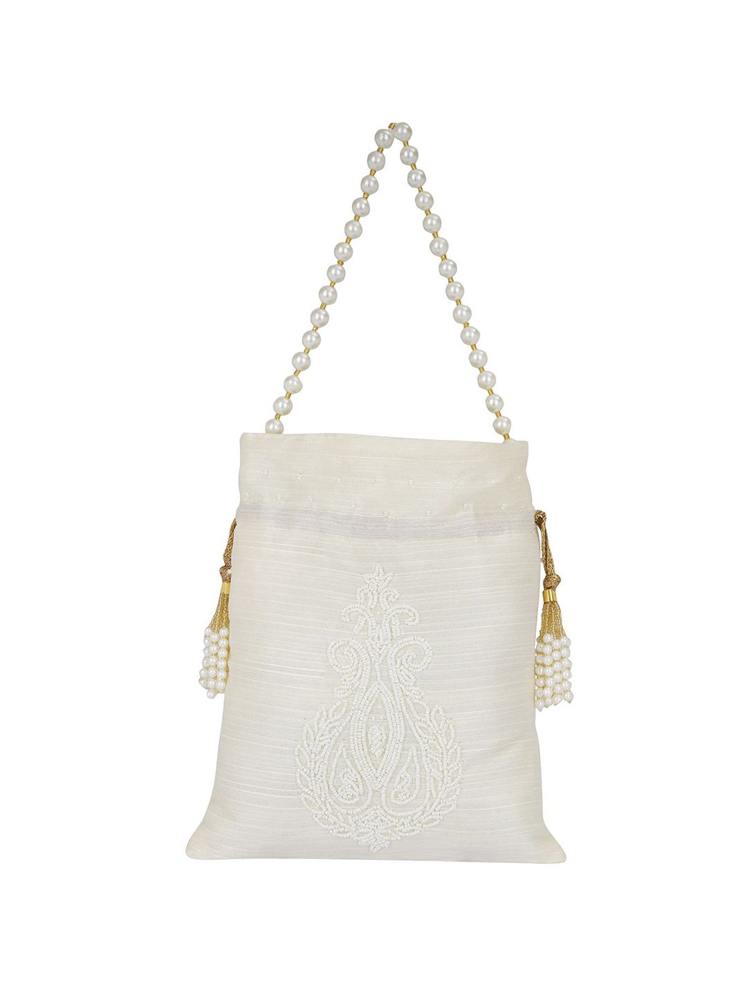 Dhiyona NR Ethnic Motifs Embroidered Potli Clutch