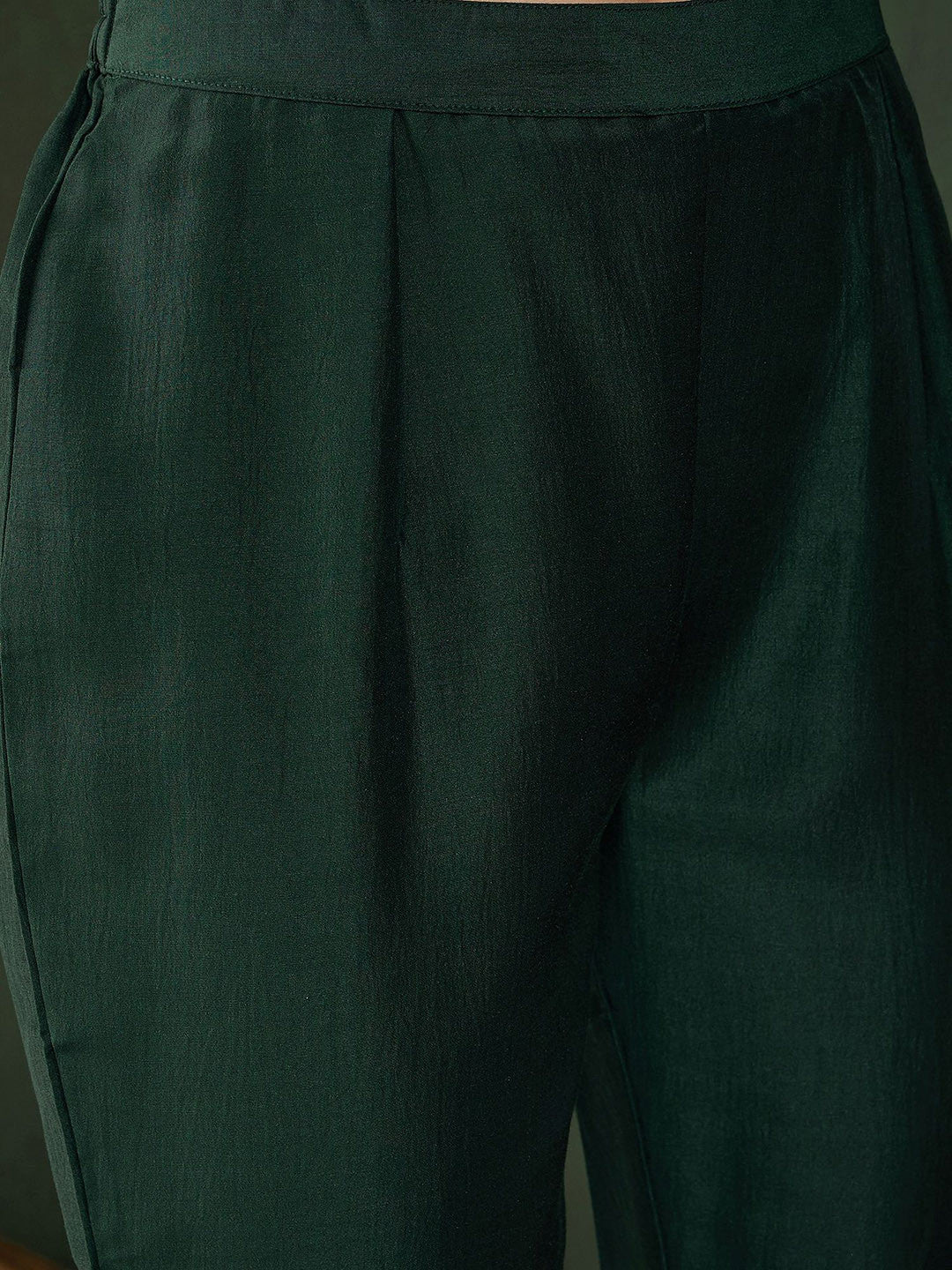 Floral Embroidered Sequinned Straight Kurta With Dupatta