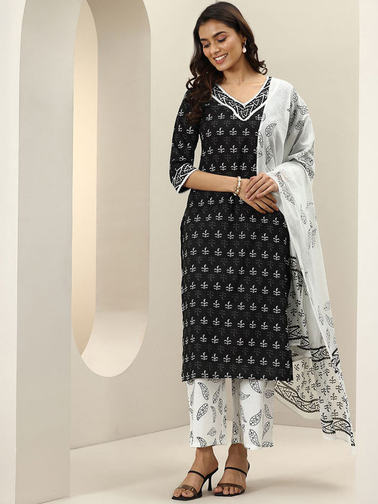Women Ethnic Motifs Printed Regular Kurta with Palazzos & With Dupatta