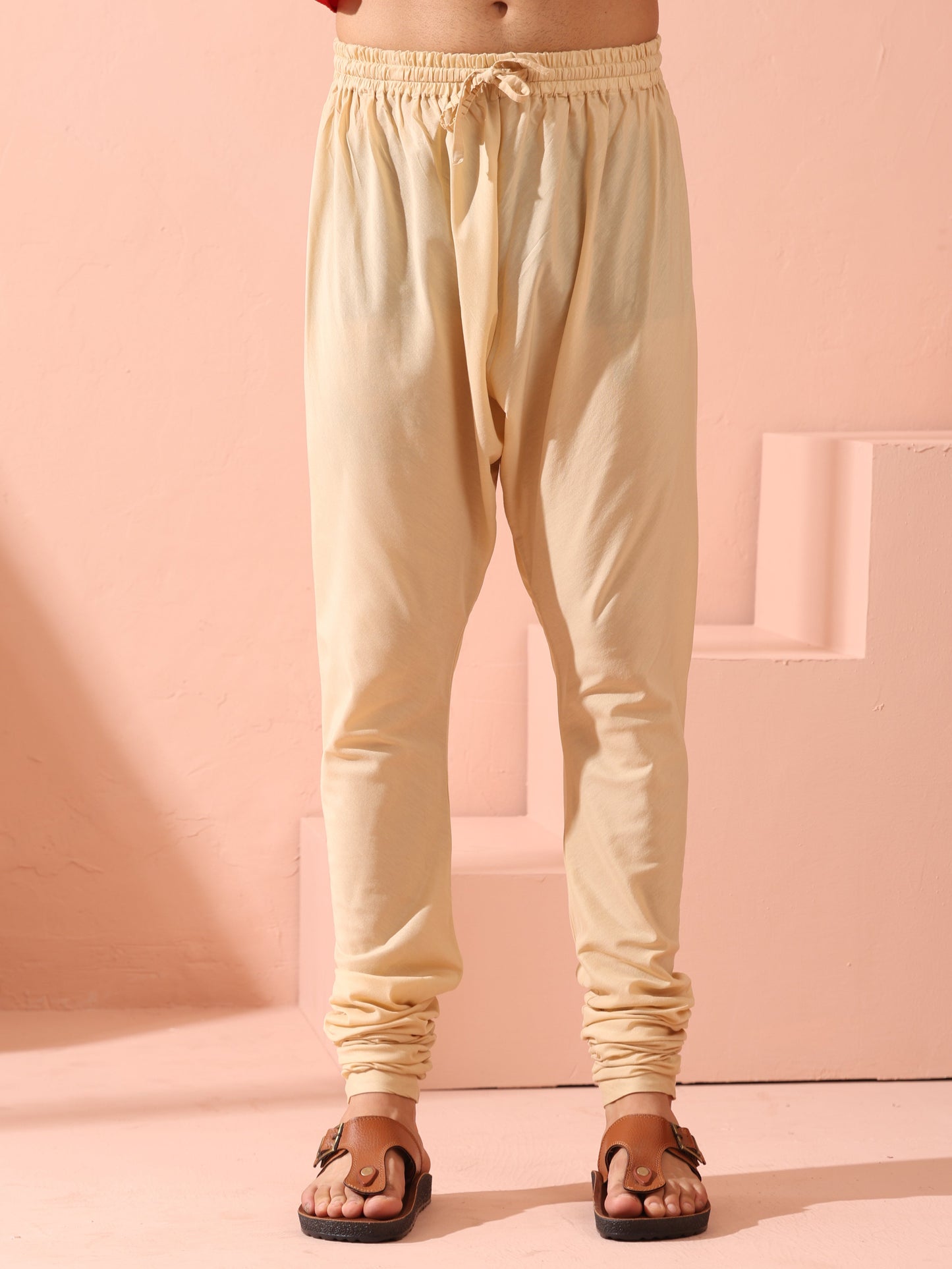 Dhiyona ST Cream Cotton Churidar Pyjama