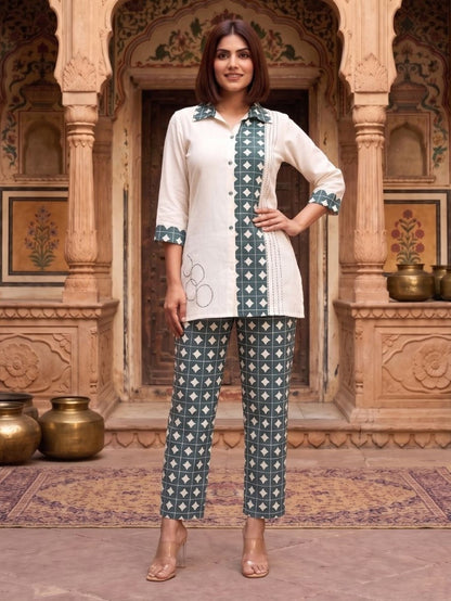 Vibha Peacock Printed Co-ord Set