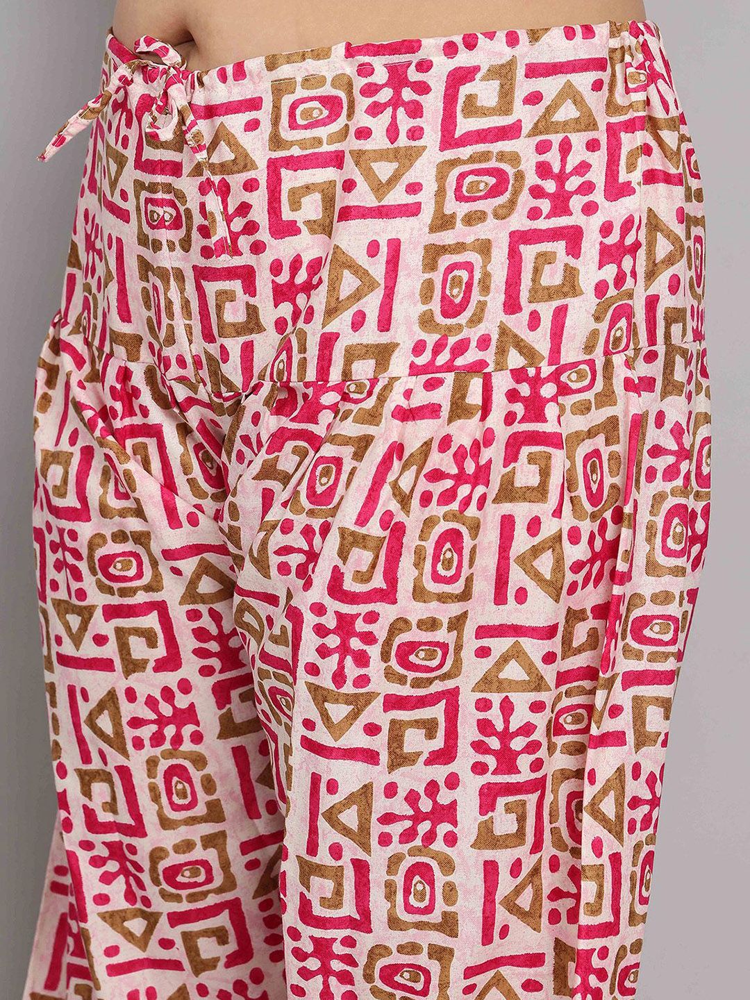 Dhiyona KL Women Plus Size Abstract Printed Kurta with Patiala & Dupatta
