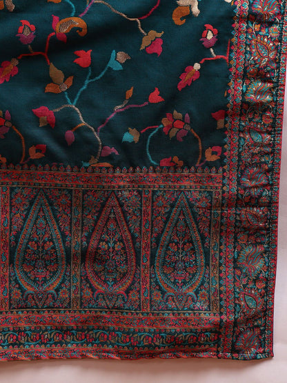Dhiyona KL Women Woven Design Straight Kurta with Palazzos & Dupatta