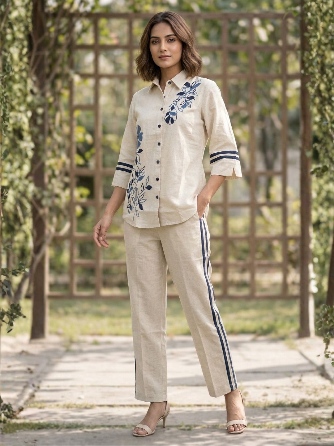 Ridhika parch embroidery cotton co-ord set